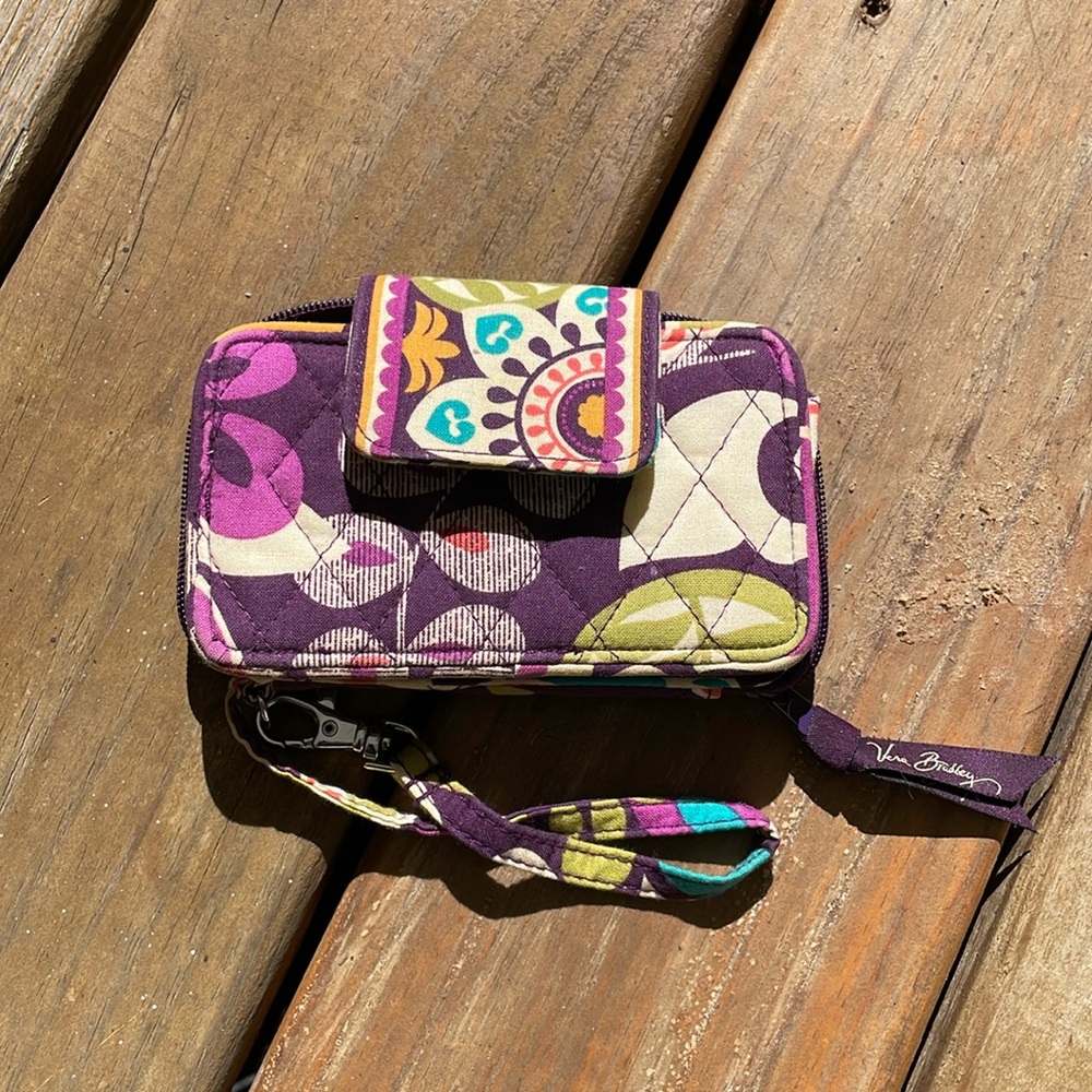 Vera Bradley Purple Quilted Wristlet Wallet